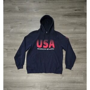 FIFA World Cup Qatar 2022 Pullover Hoodie‎ Size Large Blue/Red